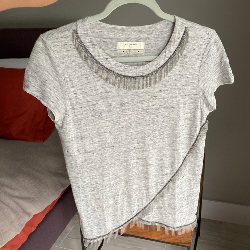 Rapsodia Grey Linen Tee
